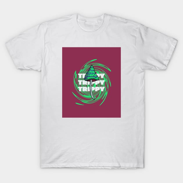 Trippy Mushroom Design T-Shirt by Tip Top Tee's